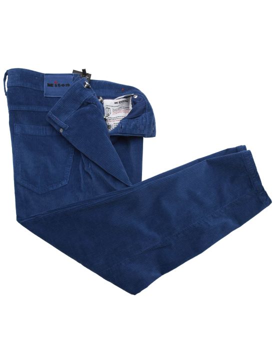 Kiton Kiton Blue Cotton Cashmere Ea Velvet Jeans Blue 001