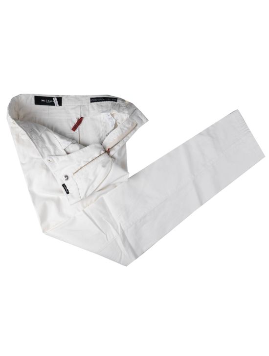 Kiton Kiton White Lyocell Cotton Linen Ea Pants White 001