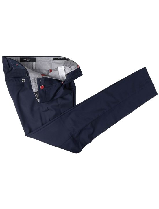 Kiton Kiton Blue Navy Wool Dress Pants Blue Navy 001