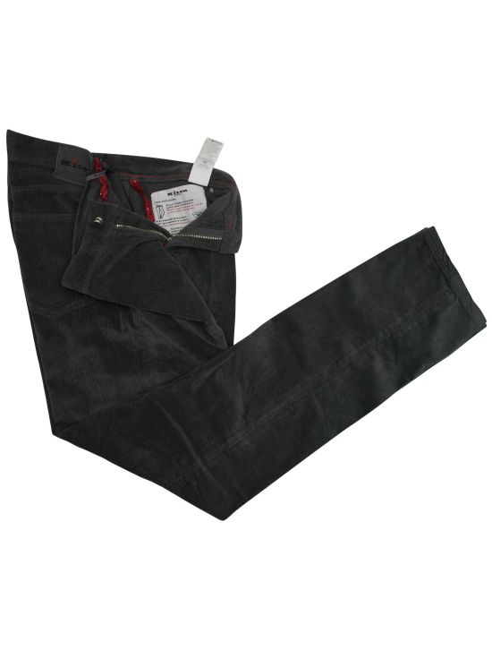 Kiton Kiton Gray Cotton Cashmere Ea Velvet Jeans Gray 001