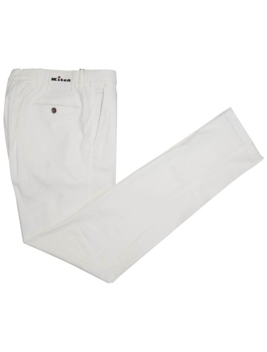 Kiton Kiton White Cotton Ea Pants White 000
