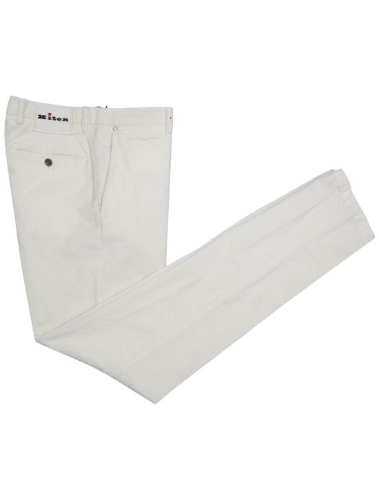 Kiton Kiton White Cotton Cashmere Ea Pants White 000