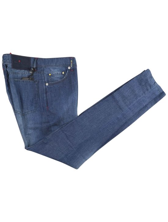 Kiton Kiton Blue Cotton Linen Jeans Blue 000