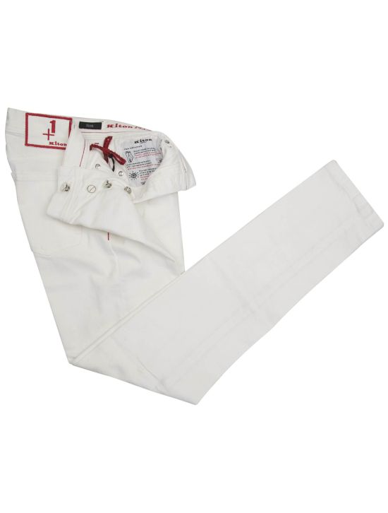 Kiton Kiton White Cotton Ea Jeans Special Edition White 001