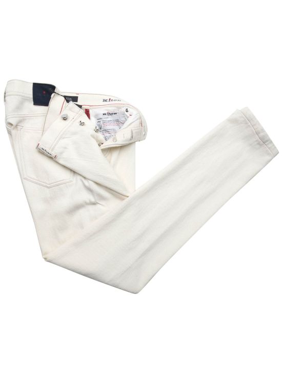 Kiton Kiton White Cotton Jeans White 001