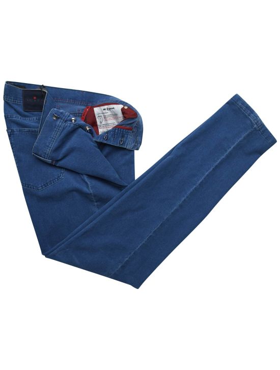 Kiton Kiton Blue Cotton Cashmere Ea Velvet Jeans Blue 001