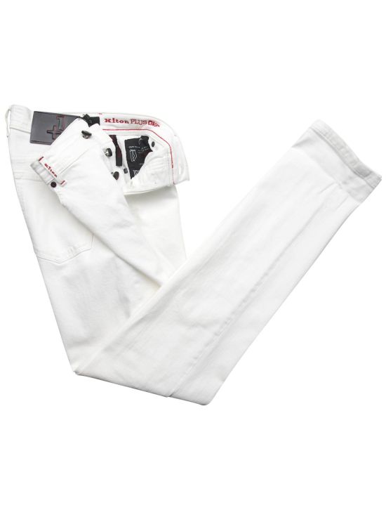 Kiton Kiton White Cotton Ea Jeans Special Edition White 001