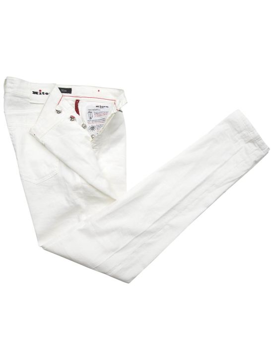 Kiton Kiton White Linen Cotton Ea Jeans White 001
