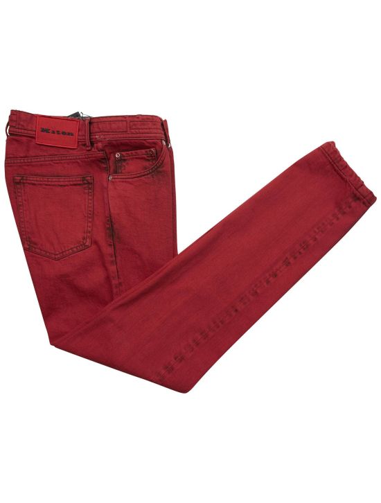 Kiton Kiton Red Cotton Ea Jeans Red 000