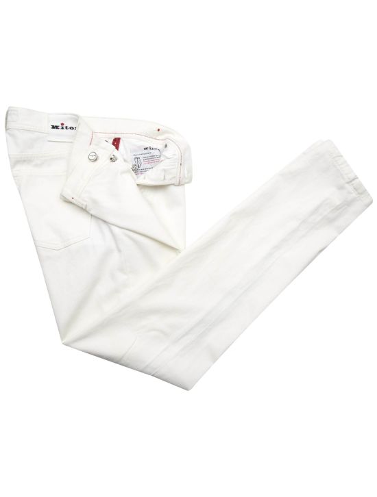 Kiton Kiton White Cotton Pl Ea Jeans White 001