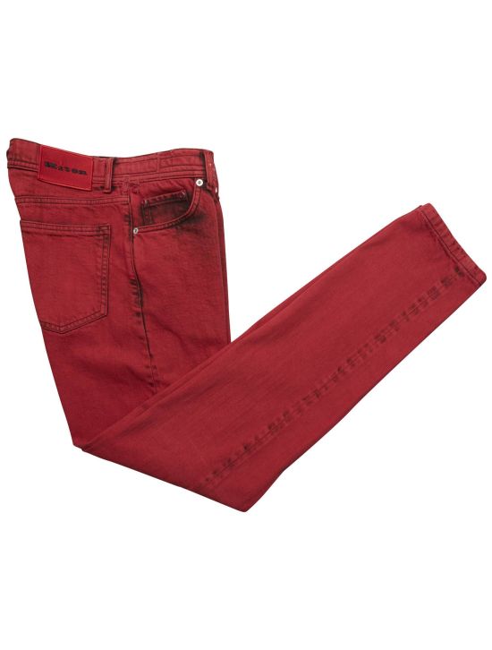 Kiton Kiton Red Cotton Ea Jeans Red 000
