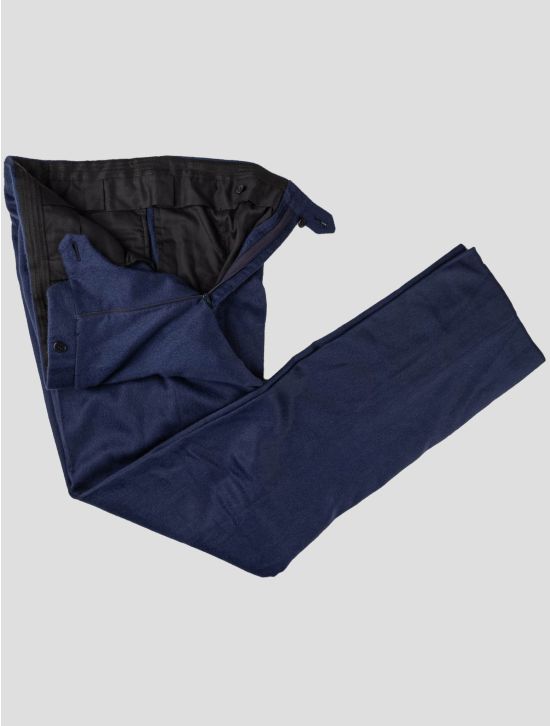 Kiton Kiton Blue Wool Cashmere Dress Pants Blue 001