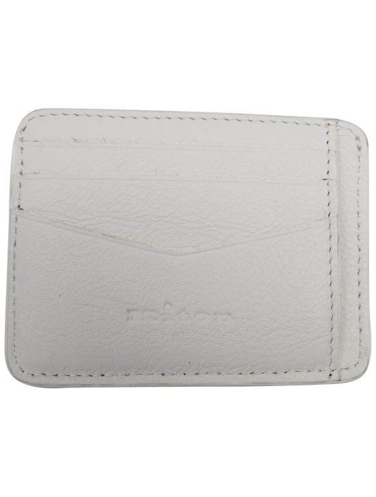 Kiton Kiton White Leather Wallet White 001