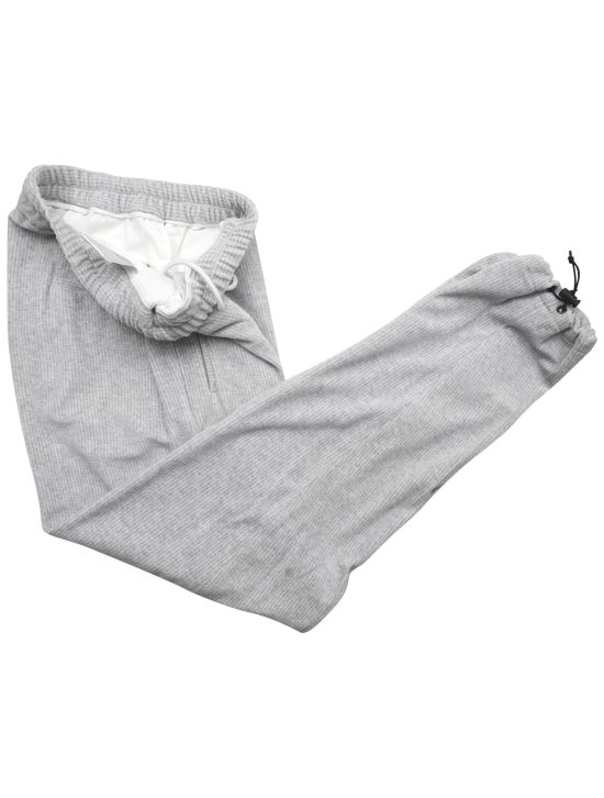 Kiton Kiton KNT Gray Cotton Pl Velvet Pants Gray 001
