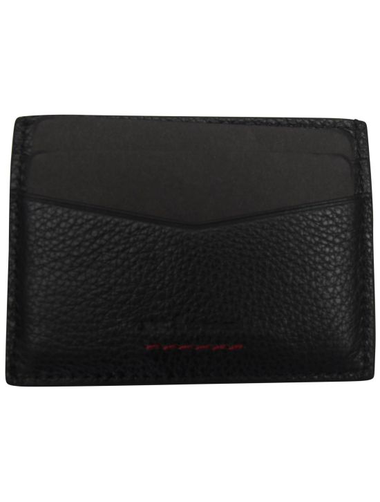 Kiton Kiton Black Leather Wallet Black 001