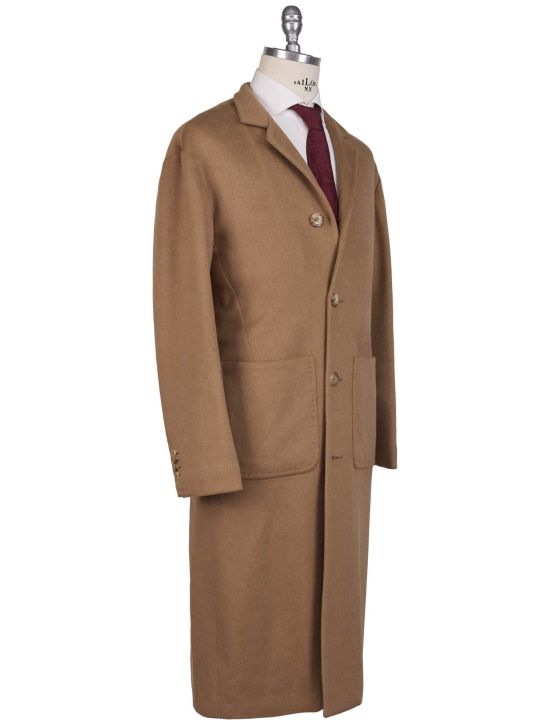 Kiton Kiton Brown Vicuna Peru Cashmere Overcoat Brown 001