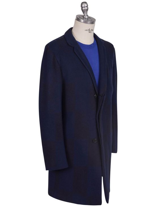 KNT Kiton Knt Blue Cashmere PA Overcoat Blue 001