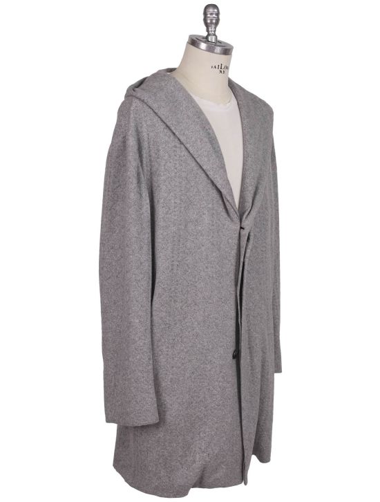 KNT Kiton Knt Gray Cashmere Overcoat Gray 001