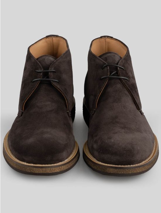 Kiton Kiton Brown Leather Suede Boots Brown 001