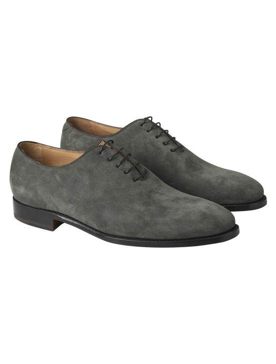 Kiton Kiton Gray Leather Suede Dress Shoes Gray 000