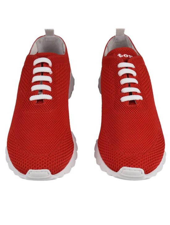 Kiton Kiton Red Cotton Ea Sneakers Red 001
