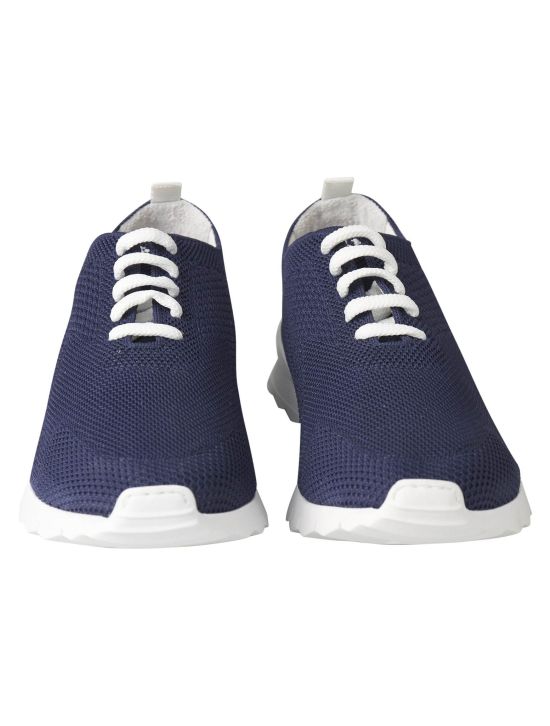 Kiton Kiton Blue Cotton Ea Sneaker Fits Blue 001