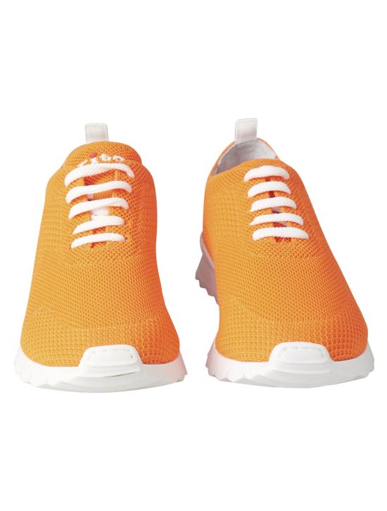 Kiton Kiton Orange Cotton Ea Sneaker Fits Orange 001