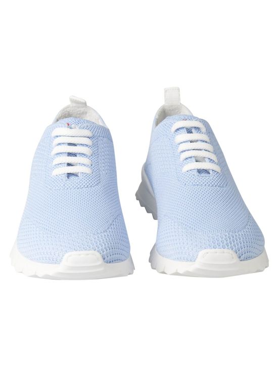 Kiton Kiton Light Blue Cotton Ea Sneaker Fits Light Blue 001