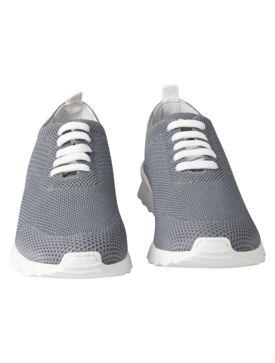 Kiton Kiton Gray Cotton Ea Sneaker Fits Gray 001
