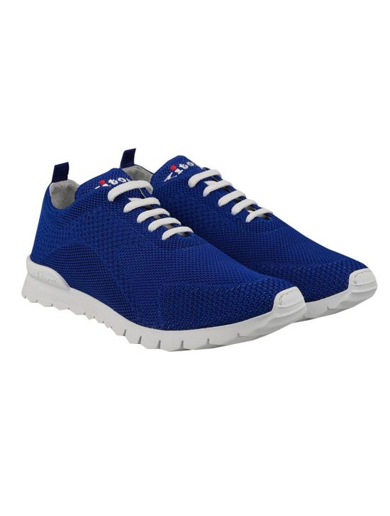 Kiton Kiton Blue Cotton Ea Sneakers Blue 000