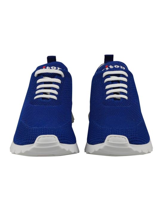 Kiton Kiton Blue Cotton Ea Sneakers Blue 001