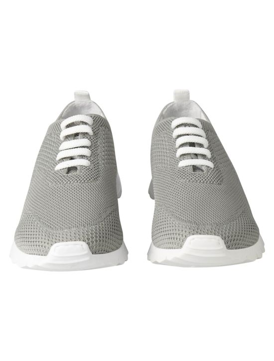 Kiton Kiton Gray Cotton Ea Sneaker Fits Gray 001