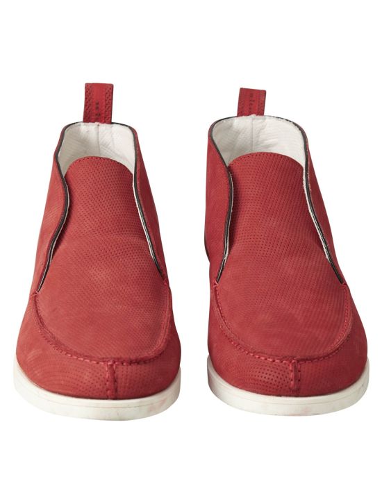Kiton Kiton Red Leather Sneaker Red 001