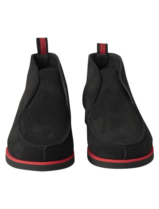 Kiton Kiton Black Leather Suede Sneaker Black 001