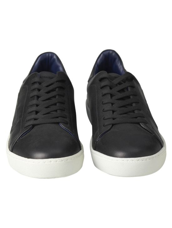 Kiton Kiton KNT Black Leather Sneaker Black 001
