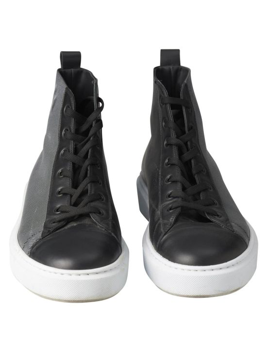 KNT Kiton KNT Black Leather Sneaker Black 001