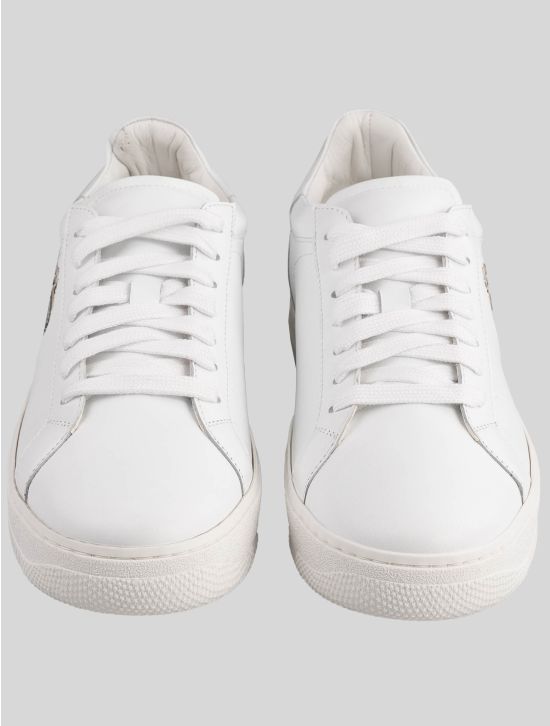 KNT KNT Kiton White Leather Sneakers Special Edition White 001