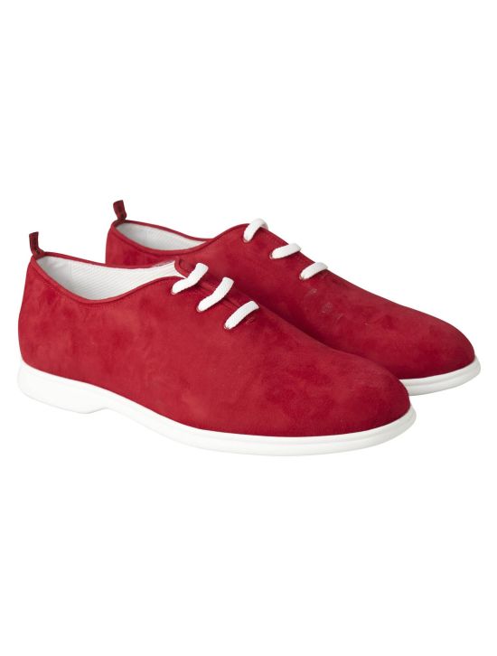 Kiton Kiton Red Leather Suede Sneaker Red 000