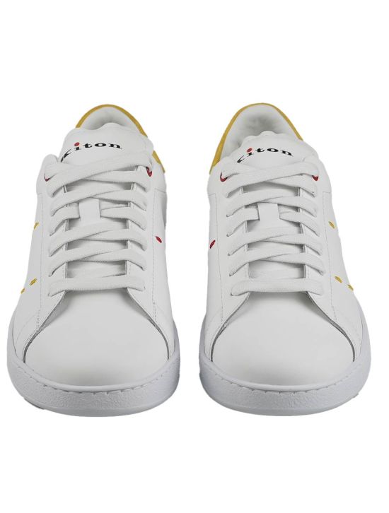 Kiton Kiton White Leather Sneakers White 001