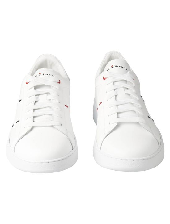 Kiton Kiton White Leather Sneaker White 001