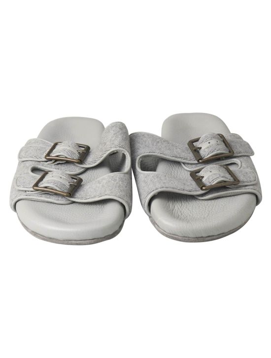 Kiton Kiton Gray Cashmere Sandals Gray 001