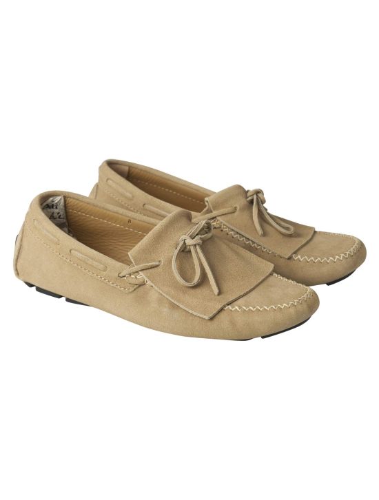 Kiton Kiton Beige Leather Suede Loafers Beige 000