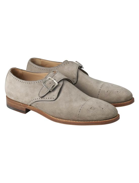 Kiton Kiton Gray Leather Suede Dress Shoes Gray 000