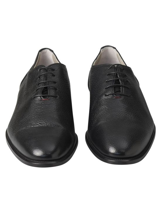 Kiton Kiton Black Leather Dress Shoes Black 001