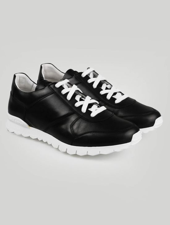 Kiton Kiton Black Leather Sneakers Black 000