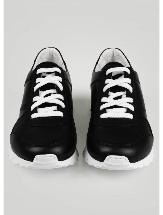 Kiton Kiton Black Leather Sneakers Black 001