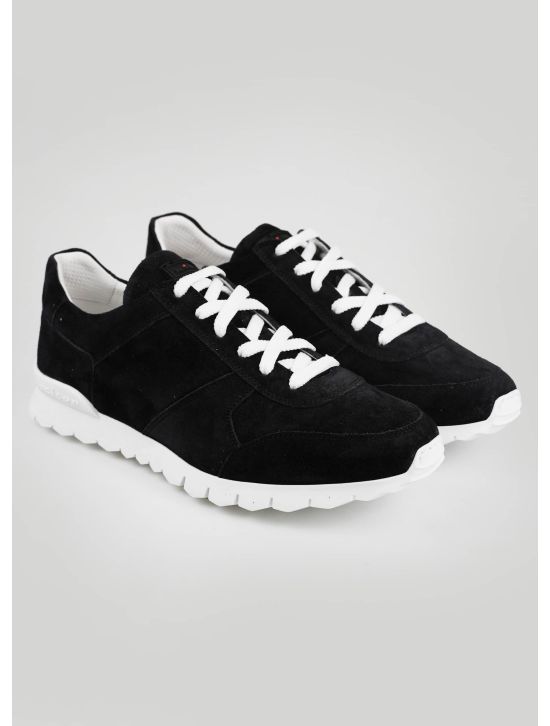 Kiton Kiton Black Leather Suede Sneakers Black 000