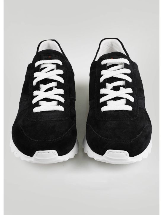Kiton Kiton Black Leather Suede Sneakers Black 001