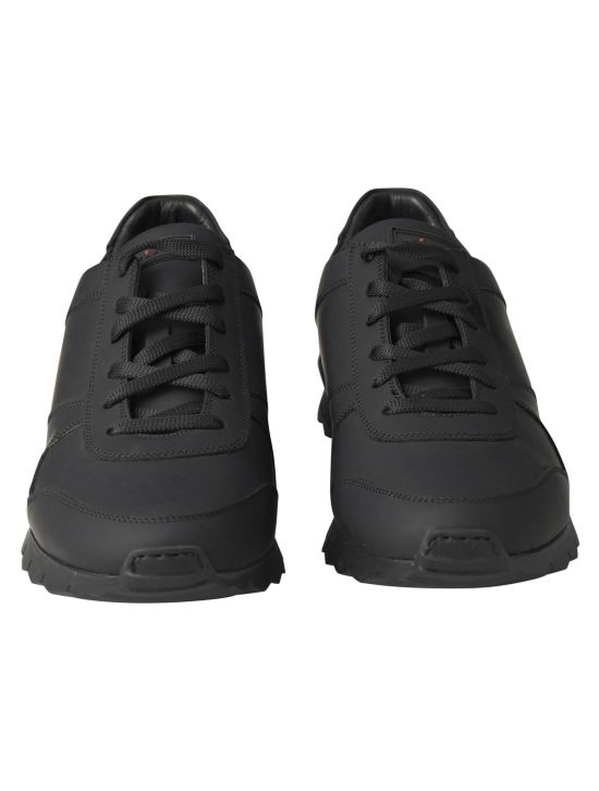 Kiton Kiton Black Leather Sneaker Black 001