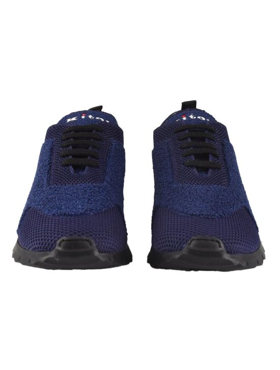Kiton Kiton Blue Wool Shoes Blue 001
